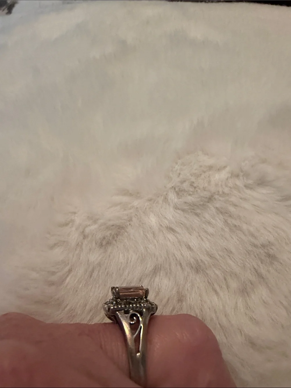 Vintage-Inspired Champagne Stone Silver Ring - Women Jewelry